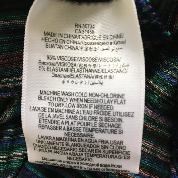 BCBGMAXAZRIA Multi-Color Striped CARMELA High Low Hem Jersey Dress - Picture 3 of 10